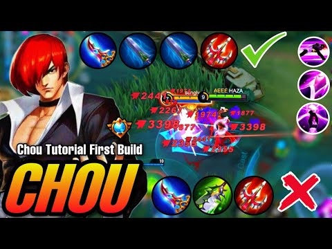 NEW META!! Chou Tutorial First Build OP in High Rank (Must Try) CHOU EMBLEM AND BUILD 2023 | MLBB