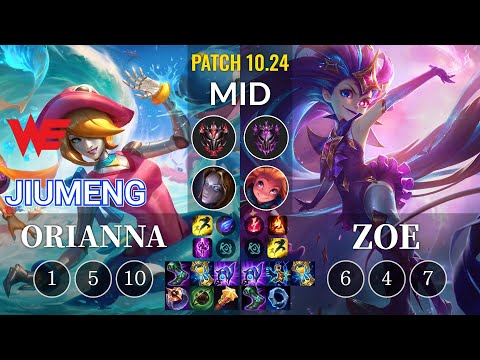 WE Jiumeng Orianna vs Zoe Mid - KR Patch 10.24