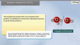 Relation Between Ka and Kb | Equilibrium | Chemistry | Class 11th | iPrep