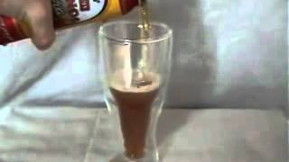 hopside down beer bottle glass