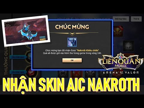 Hướng dẫn nhận trang phục NAKROTH AIC 2018 Vòng quay Khiêu chiến Liên quân mobile