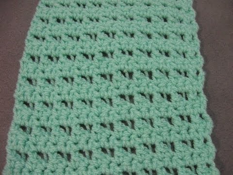 Butterfly Stitch Scarf or Blanket - Left Handed Crochet Tutorial Video