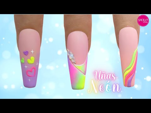 Diseño de uñas Neón ♥ Deko Uñas – Neon Nail art