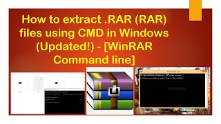 How to extract  rar RAR files using CMD in Windows Updated! WinRAR...