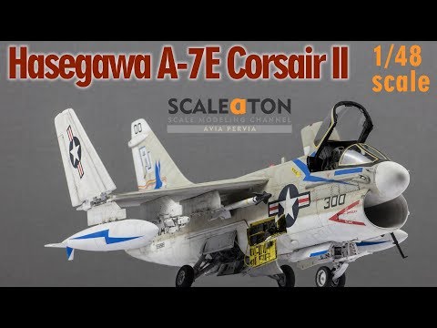 Building the Hasegawa A-7E Corsair II Plastic Scale Aircraft Model