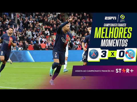 Gols e lances de PSG x Strasbourg