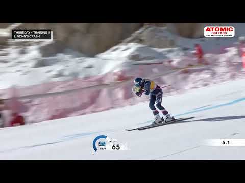Lindsey Vonn 🇺🇸  - crash during Cortina d'Ampezzo downhill training Jan 16, 2025