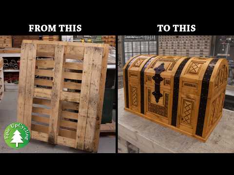 A Pirate Treasure Chest Made Out Of A Pallet.