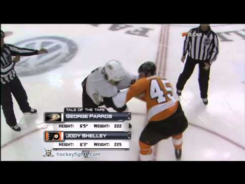 George Parros vs Jody Shelley Oct 21, 2010