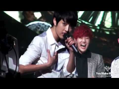 [fancam] 121123 Seonggyu - recording solo debut with Infinite @ Music Bank