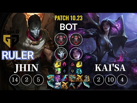 GEN Ruler Jhin vs Kai'Sa Bot - KR Patch 10.23