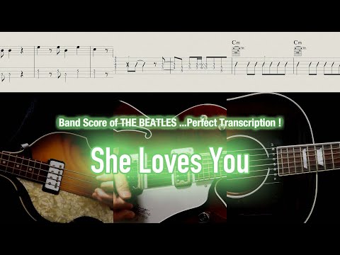 Score / TAB : She Loves You - The Beatles - guitar, bass, drums