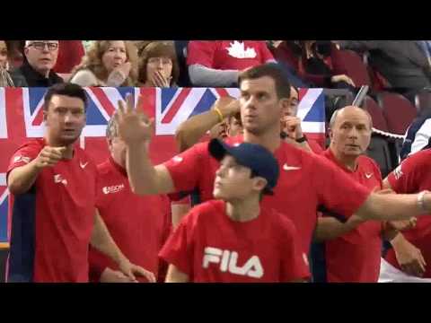 Disqualified for HITTING umpire in face   2017 Davis Cup HD
