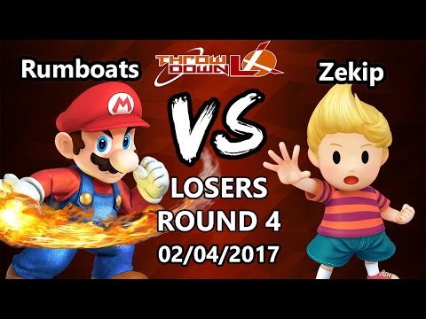 Throwdown LX #20 - Rumboats (Mario) vs LP | Zekip (Lucas) - SSB4 Losers Round 4
