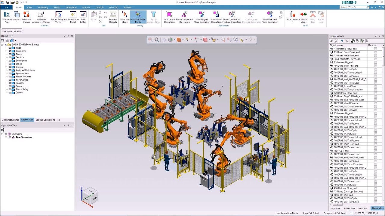 Tecnomatix Process Simulate - Signals Connection Tool Tutorial