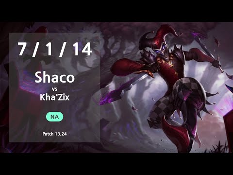 Shaco Jungle vs Kha'Zix - NA Master Patch 13.24