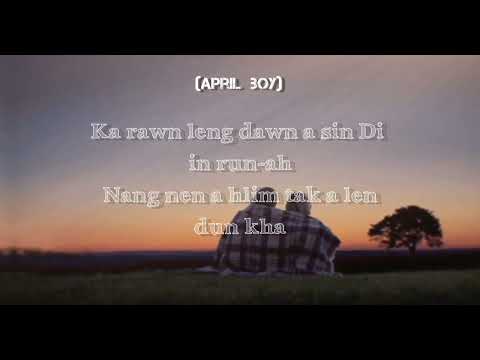 April boy ft Chrisz Mizo - "In di bang lon'g"  (official lyrics video)