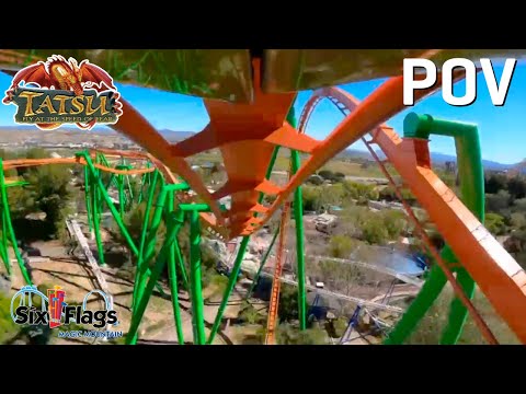 Tatsu POV - New Paint Colors! - Six Flags Magic Mountain