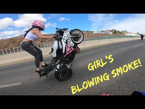 Girl Riding Wheelies in Beautiful Mexico! Ft. Blox Starz and Cbear