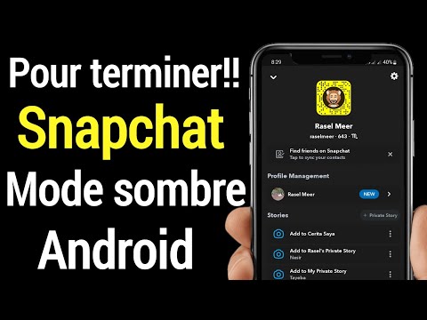 Comment avoir le MODE SOMBRE sur Snapchat (2022) | Activer le mode sombre sur Snapchat Android