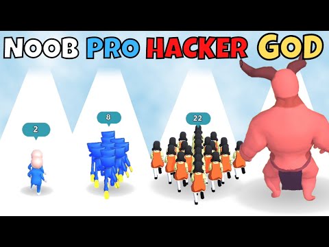 NOOB vs PRO vs HACKER vs GOD in Monsters Run: Arena