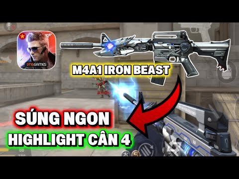CF Mobile | Review of the M4A1 Iron Beast Gun - Awesome Shooting Highlight: 4-on-1 Takedown | HaZ...