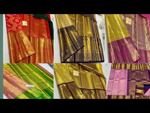 Pure kanchipuram silk sarees with price ll wedding collection ll pattu sarees #sareelove #wedding