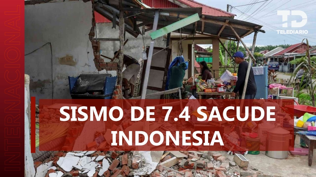 Terremoto de magnitud 7.4 sacude costas de Indonesia; activan alerta de tsunami