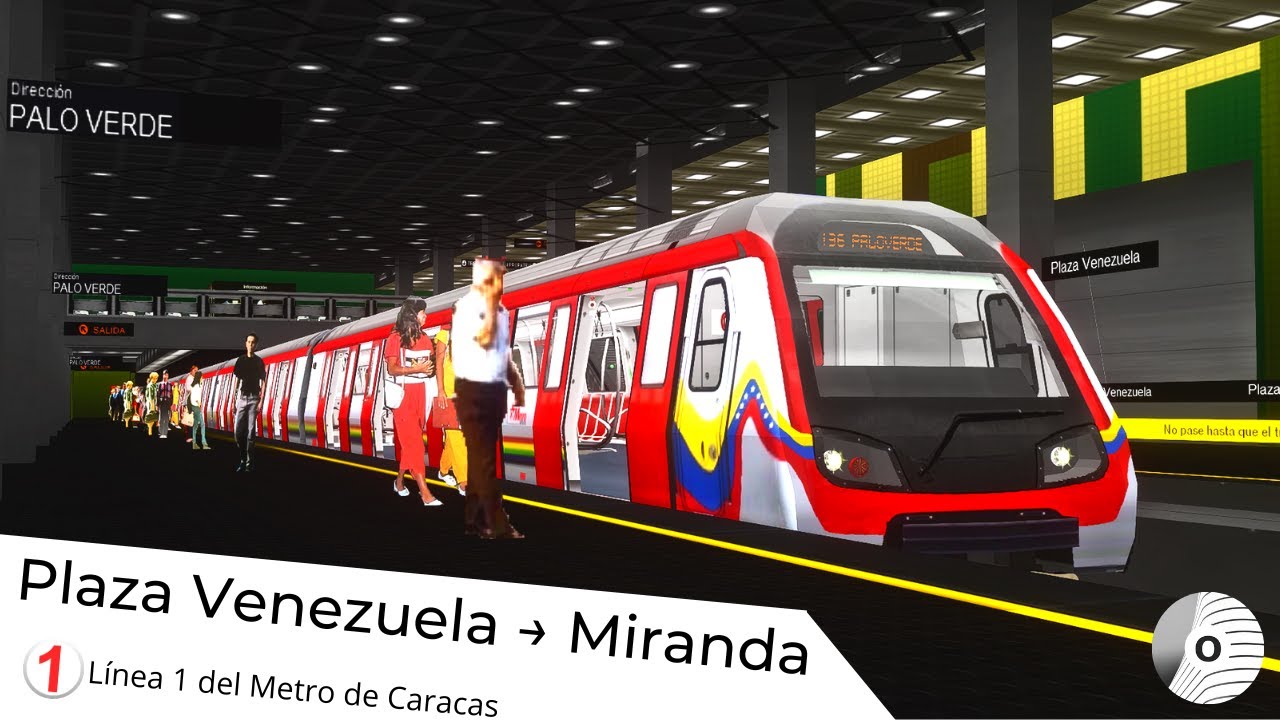 OpenBVE - PLAZA VENEZUELA to MIRANDA (Caracas Metro Line 1)