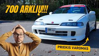 HONDA INTEGRA TYPE R: 700 ARKLIŲ PO KAPOTU