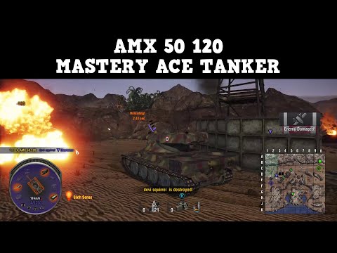 AMX 50 120 "Mastery Ace Tanker" Gameplay at "Airfield" map | XBOX ONE | WoT Console