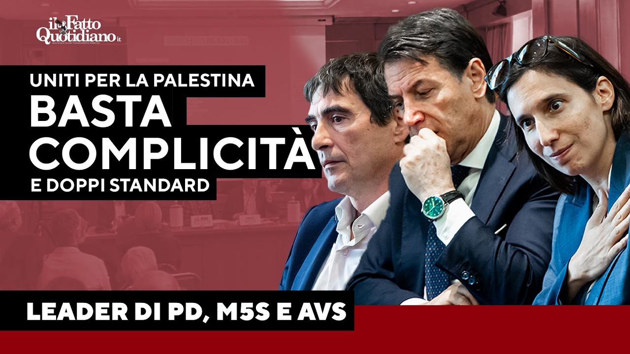 I leader di Pd, M5s e Avs all'evento per la Palestina: “Governo fermi il commercio con le colonie”