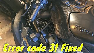 Solved #zx14r  error code 31 vds tilt problem -Ecu reset and swap