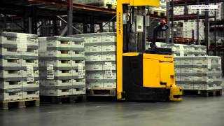 An AGV system that has expanded over time in a Dairy Warehouse