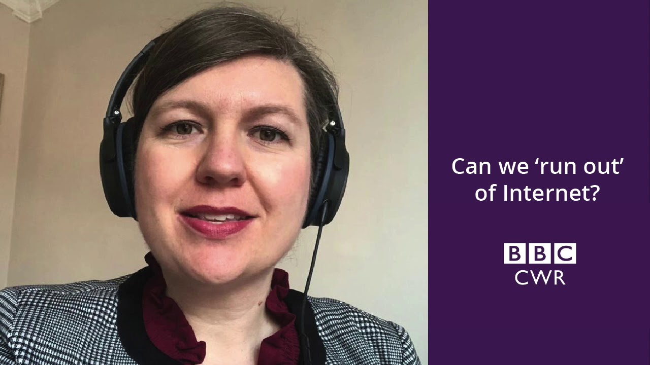 Stacie discussing if we can 'run out' of Internet