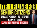How To Claim Income Tax Refund In ITR1 Income Tax Return ITR1 Filing Online Tax Refund