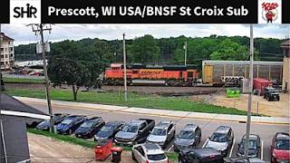 Prescott, WI, USA Train East Cam LIVE | BNSF St. Croix Sub | PTZ Cam | MP 407.606 live webcam