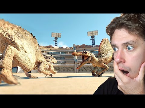 Reacting To ALL Giant Carnivores battle royale in Jurassic World Evolution