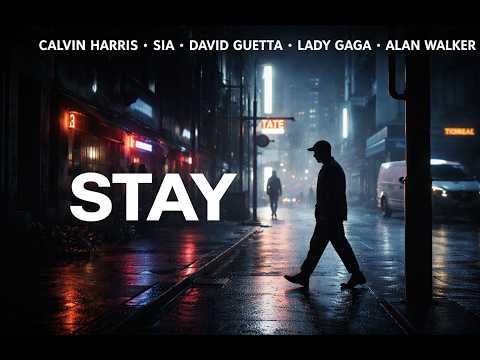 Stay" – Calvin Harris x David Guetta x Sia x Lady Gaga x Alan Walker | AI VERSION Lyric video