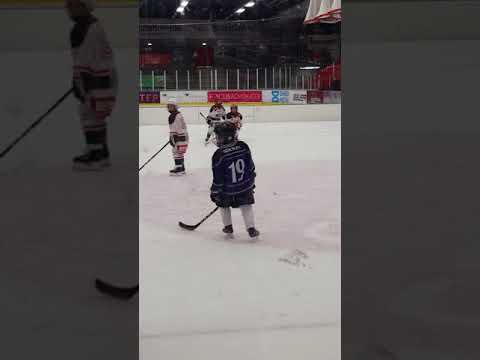 OIK - IK Aarhus U9. Odense Ishockey Klub, Ishockey Klubben Aarhus. Stævne i Odense november 2017.