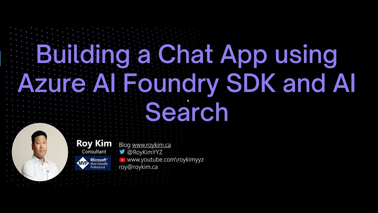 Building A Chat App using Azure AI Foundry SDK and AI Search