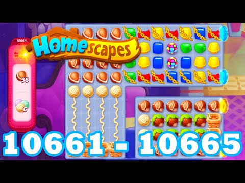Homescapes Level 10661 - 10665 HD 3 - match puzzle Gameplay | android | IOS | 10662 | 10663 | 10664