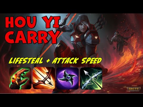 LIFESTEAL & ATTACK SPEED!!! - HOU YI CARRY - SMITE SEASON 9 CONQUEST