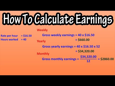 Part of a video titled How To Calculate Gross Weekly, Yearly And Monthly Salary ...