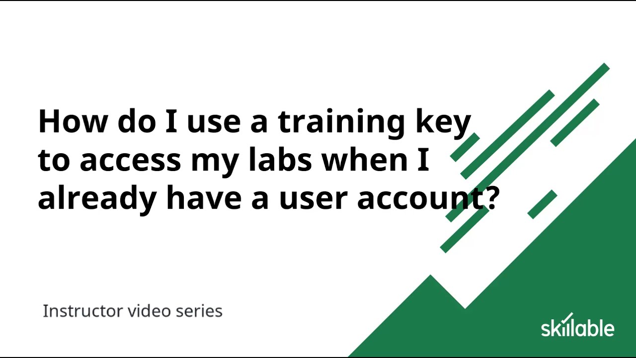 Instructor | How Do I Login to Existing User Account and Redeem Training Key?