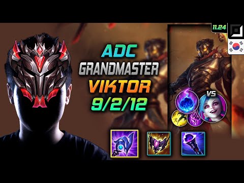 GrandMaster Viktor Bot vs Jinx - 천상계 원딜 빅토르 루덴 유성 - LOL KR 11.24