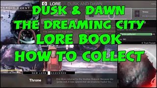 The Dreaming city Lore book/Dusk and dawn Chronicler seal/Triumph guide Destiny 2