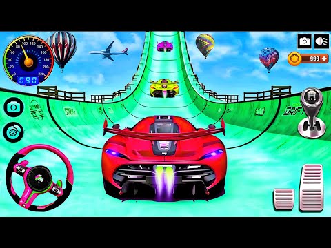 Impossible GT Red Car Racing Flyover Stunts Racing 3D - GT Car Stunt Master 3D - Android GamePlay