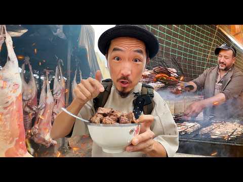 Extreme Market Tour in Essaouira, Moroccan Street Food from Camel to Lamb Testicles