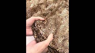 A1_567 Шифон цвет коричнево-бежевый леопард, ширина 140 см на YouTube